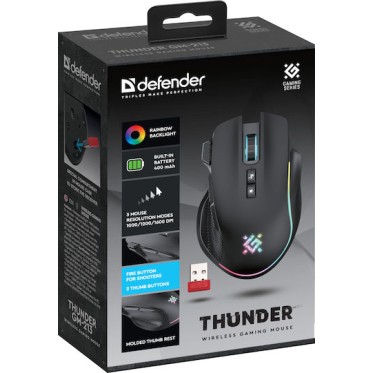 Defender Thunder GM-213 Gaming Ποντίκι Μαύρο