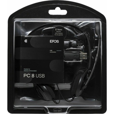 Sennheiser PC 8 USB On Ear Multimedia Ακουστικά με μικροφωνο και σύνδεση USB-A