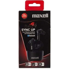 Maxell Bass 13 In-ear Bluetooth Handsfree Ακουστικά με Θήκη Φόρτισης Μαύρα