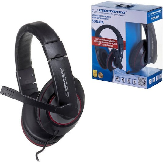Esperanza Sonata Over Ear Gaming Headset με σύνδεση 2x3.5mm