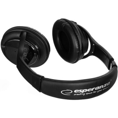 Esperanza EH163 Libero Ασύρματα Bluetooth On Ear Ακουστικά με 4 ώρες Λειτουργίας Μαύρα