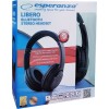 Esperanza EH163 Libero Ασύρματα Bluetooth On Ear Ακουστικά με 4 ώρες Λειτουργίας Μαύρα