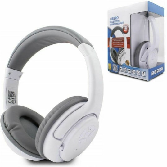 Esperanza EH163 Libero Ασύρματα Bluetooth On Ear Ακουστικά με 4 ώρες Λειτουργίας Λευκά