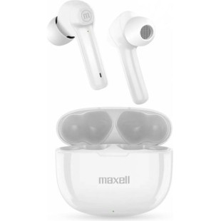 Maxell Dynamic+ In-ear Bluetooth Handsfree Ακουστικά με Θήκη Φόρτισης Λευκά