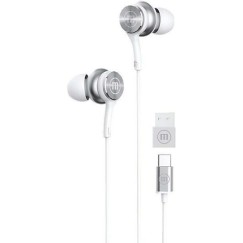 Maxell XC1 In-ear Handsfree Ακουστικά με Βύσμα USB-C Λευκό