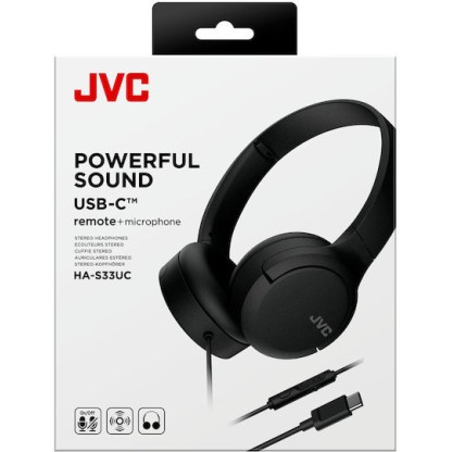 JVC HA-S33UC Ενσύρματα On Ear Ακουστικά Μαύρα