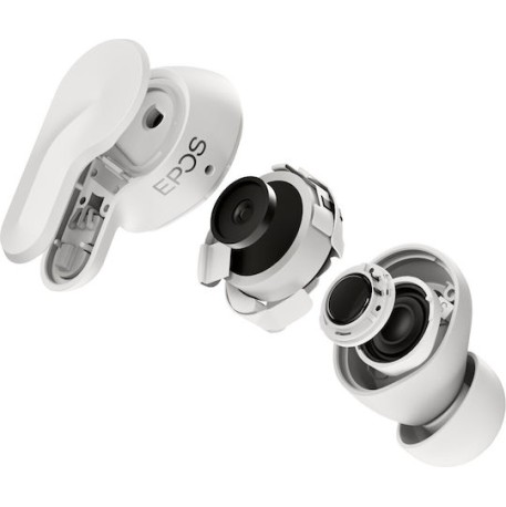 Epos Adapt E1 In-ear Bluetooth Handsfree Ακουστικά με Αντοχή στον Ιδρώτα και Θήκη Φόρτισης Nordic White