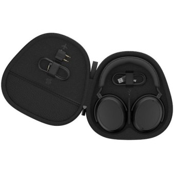 Sennheiser Momentum 4 Ασύρματα / Ενσύρματα Over Ear Ακουστικά με 60 ώρες Λειτουργίας και Quick Charge Μαύρα