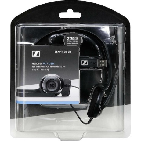 Sennheiser PC 7 On Ear Multimedia Ακουστικά με μικροφωνο και σύνδεση USB-A