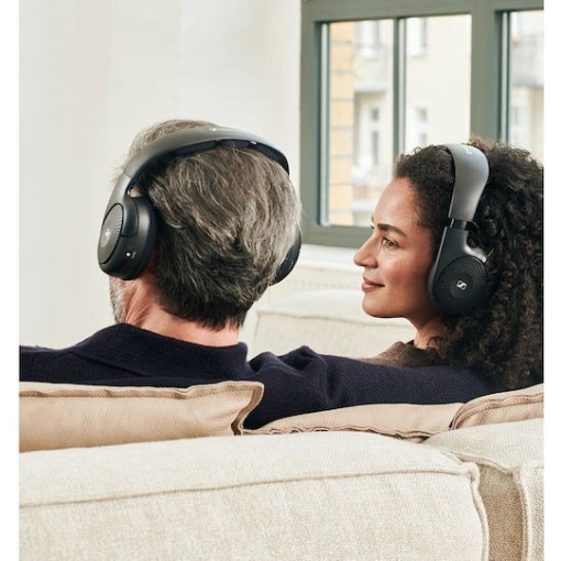 Sennheiser RS 120-W Ασύρματα / Ενσύρματα Over Ear Ακουστικά με 20 ώρες Λειτουργίας και Quick Charge Μαύρα