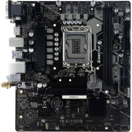Biostar B760MX2-E DDR5 rev. 1.0 Motherboard Micro ATX με Intel 1700 Socket