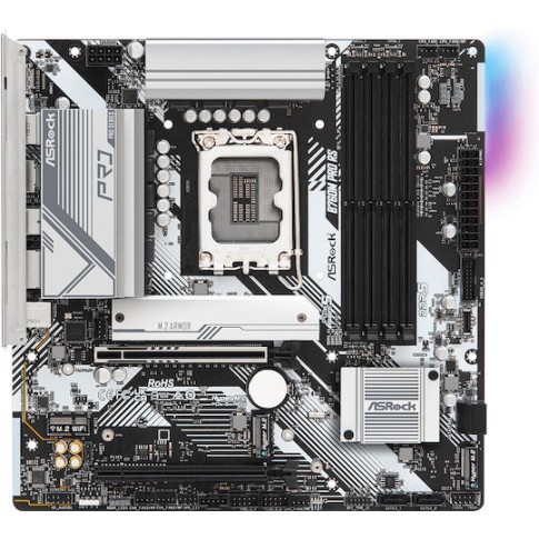 ASRock B760M Pro RS Motherboard Micro ATX με Intel 1700 Socket 90-MXBLH0-A0UAYZ
