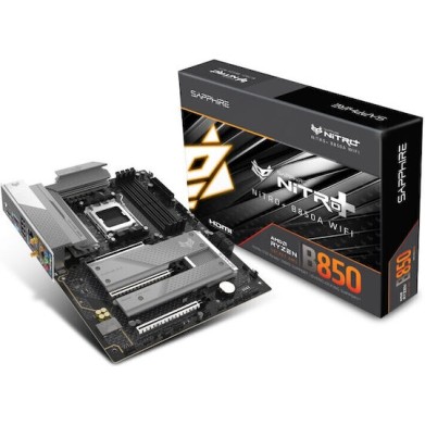Sapphire Nitro+ B850A WiFi 7 Motherboard ATX με AMD AM5 Socket 52123-03-40G