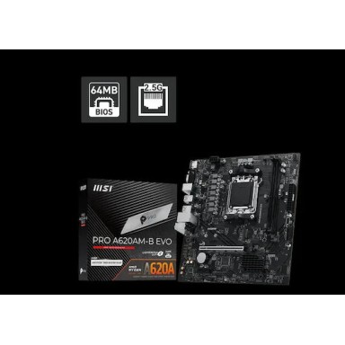 MSI Pro A620AMB Evo Motherboard Micro ATX με AMD AM5 Socket 7E36-001R