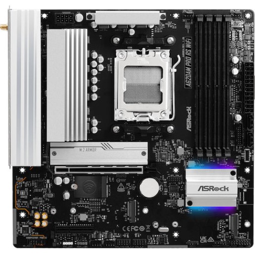 ASRock A620AM Pro RS WiFi Motherboard Micro ATX με AMD AM5 Socket 90-MXBSW0-A0UAYZ