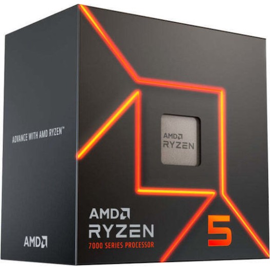 AMD Ryzen 5 7400 4.3GHz Επεξεργαστής 6 Πυρήνων για Socket AM5 σε Κουτί με Ψύκτρα
