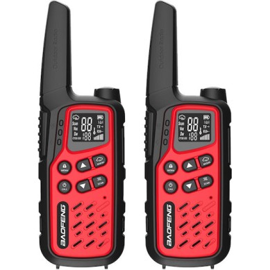 Baofeng Bf-t25e Ασύρματος Πομποδέκτης PMR 0.5W με Μονόχρωμη Οθόνη Σε Κόκκινο Χρώμα