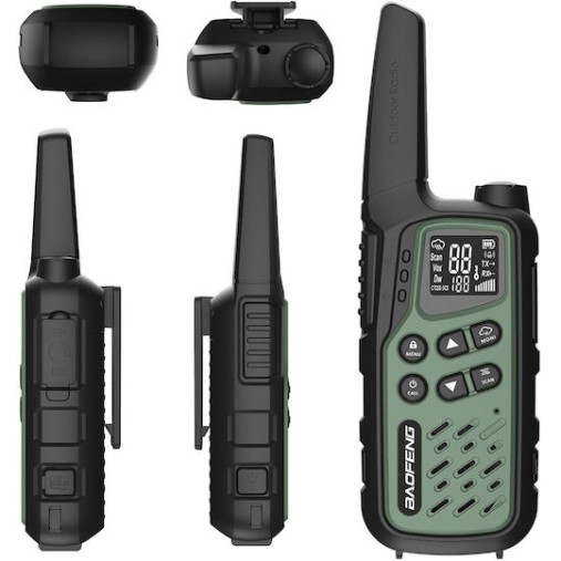 Baofeng Bf-t25e Ασύρματος Πομποδέκτης PMR 0.5W με Μονόχρωμη Οθόνη Σε Πράσινο Χρώμα