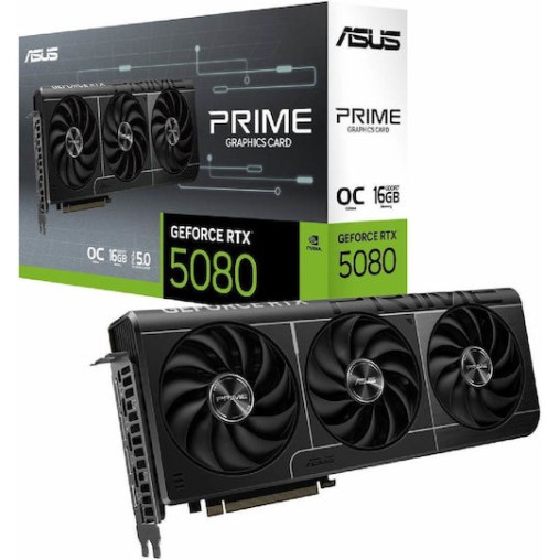 Asus GeForce RTX 5080 16GB GDDR7 Prime OC Κάρτα Γραφικών