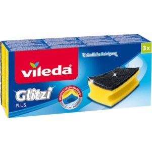 Vileda Glitzi Plus Σετ Σφουγγάρια Γενικής Χρήσης Πολύχρωμα 3τμχ