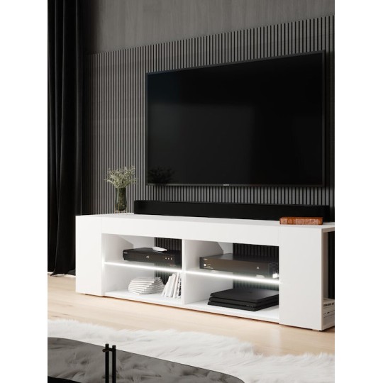 Cama White / White Gloss Μ134xΠ50xΥ40cm