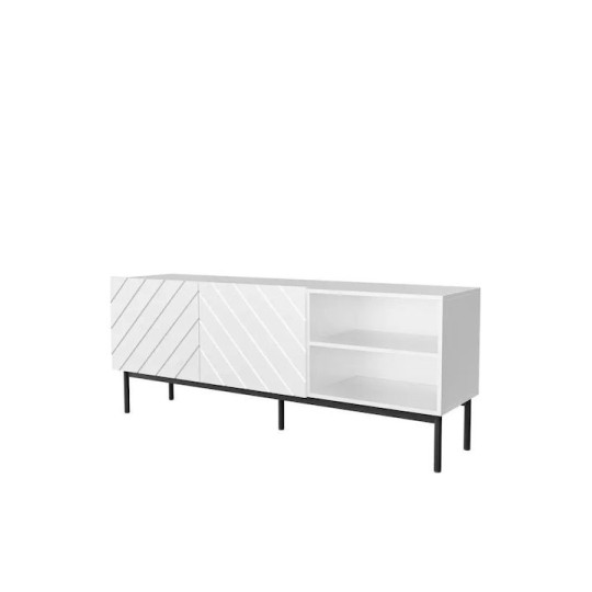 Abeto Rtv Μεταλλικό White/white Gloss Μ42xΠ60xΥ150cm