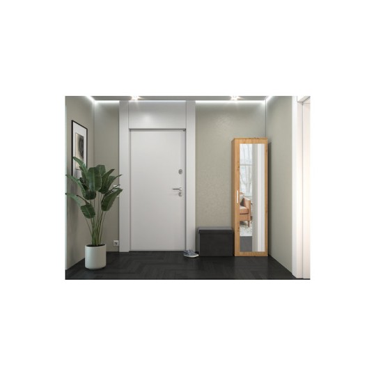 Duo Μονόφυλλη Ντουλάπα με Καθρέπτη Oak 50x35x180cm