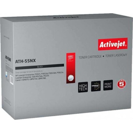 Active Jet Συμβατό Toner για Laser Εκτυπωτή HP 55X CE255X 12500 Σελίδων Μαύρο