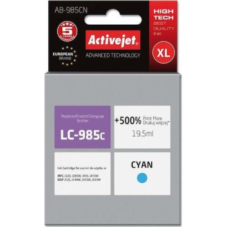 Active Jet Συμβατό Μελάνι Εκτυπωτή InkJet Brother LC-985C 19.5ml Κυανό 1τμχ