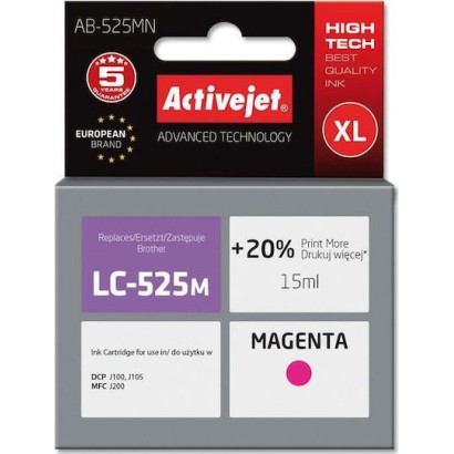 Active Jet Συμβατό Μελάνι Εκτυπωτή InkJet Brother LC-525M 15ml Ματζέντα 1τμχ