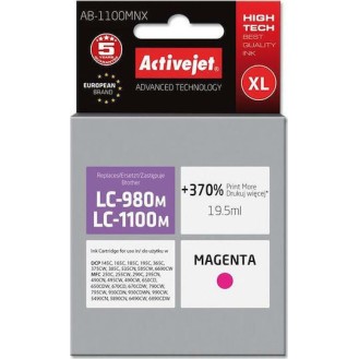 Active Jet Συμβατό Μελάνι Εκτυπωτή InkJet Brother LC-1100M/LC-980M 19.5ml Ματζέντα 1τμχ