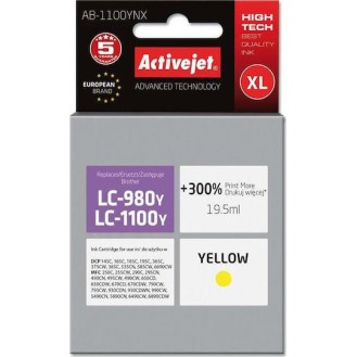 Active Jet Συμβατό Μελάνι Εκτυπωτή InkJet Brother LC-1100Y/LC-980Y 19.5ml Κίτρινο 1τμχ