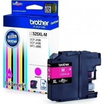 Brother LC-525XL Γνήσιο Μελάνι Εκτυπωτή InkJet Ματζέντα (LC-525XLM)