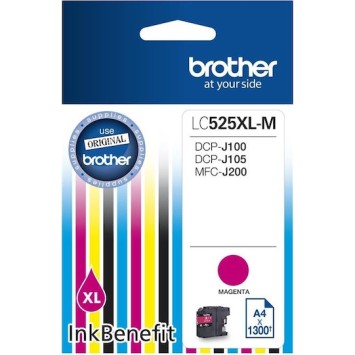 Brother LC-525XL Γνήσιο Μελάνι Εκτυπωτή InkJet Ματζέντα (LC-525XLM)