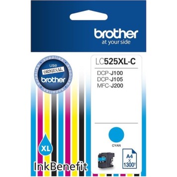 Brother LC-525XL Γνήσιο Μελάνι Εκτυπωτή InkJet Κυανό (LC-525XLC)