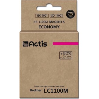 Actis Συμβατό Μελάνι Εκτυπωτή InkJet Brother LC1100M 19ml Ματζέντα 1τμχ