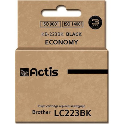 Actis Συμβατό Μελάνι Εκτυπωτή InkJet Brother LC223BK 16ml Μαύρο 1τμχ