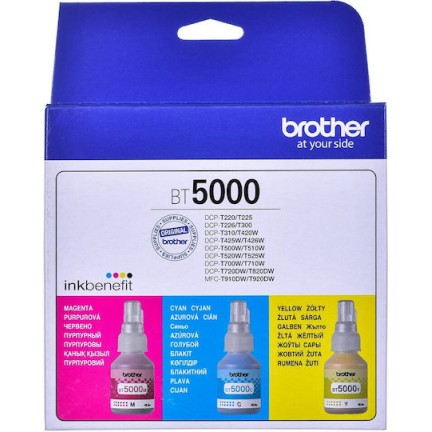 Brother BT5000 Γνήσιο Πακέτο 3 Μελανιών Εκτυπωτή InkJet Πολλαπλό (Color) (BT-5000CLVAL)