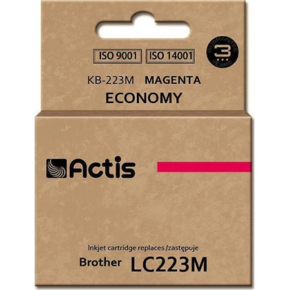 Actis Συμβατό Μελάνι Εκτυπωτή InkJet Brother LC223M 10ml Ματζέντα 1τμχ