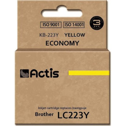 Actis Συμβατό Μελάνι Εκτυπωτή InkJet Brother LC223Y 10ml Κίτρινο 1τμχ