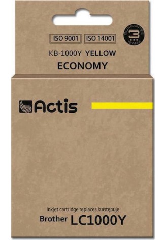 Actis Συμβατό Μελάνι Εκτυπωτή InkJet Brother LC1000Y 36ml Κίτρινο 1τμχ