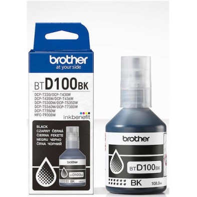 Brother BTD100BK Γνήσιο Μελάνι Εκτυπωτή InkJet Μαύρο (BT-D100BK)