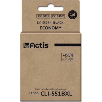 Actis Συμβατό Μελάνι Εκτυπωτή InkJet Canon CLI-551BK 12ml Μαύρο 1τμχ