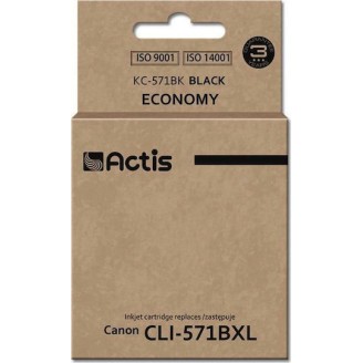Actis Συμβατό Μελάνι Εκτυπωτή InkJet Canon CLI-571BXL 12ml Μαύρο 1τμχ