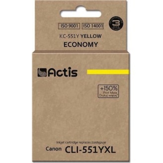 Actis Συμβατό Μελάνι Εκτυπωτή InkJet Canon CLI-551YXL 12ml Κίτρινο 1τμχ