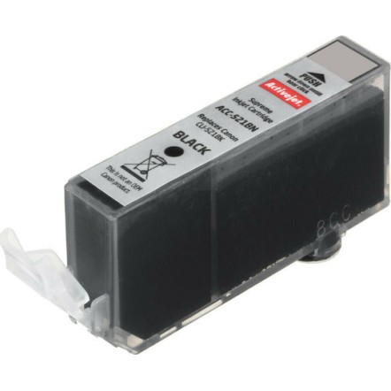 Active Jet Συμβατό Μελάνι Εκτυπωτή InkJet Canon CLI-521BK 10ml Μαύρο 1τμχ