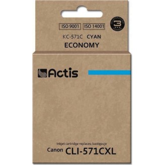 Actis Συμβατό Μελάνι Εκτυπωτή InkJet Canon CLI-571CXL 12ml Κυανό 1τμχ