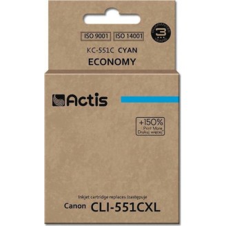 Actis Συμβατό Μελάνι Εκτυπωτή InkJet Canon CLI-551C 12ml Κυανό 1τμχ