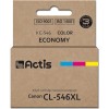 Actis Συμβατό Μελάνι Εκτυπωτή InkJet Canon CL-546XL 180 Σελίδων 15ml Πολλαπλό (Color) 1τμχ
