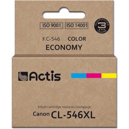 Actis Συμβατό Μελάνι Εκτυπωτή InkJet Canon CL-546XL 180 Σελίδων 15ml Πολλαπλό (Color) 1τμχ
